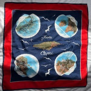 Scenes of "Island of Capri" scarf